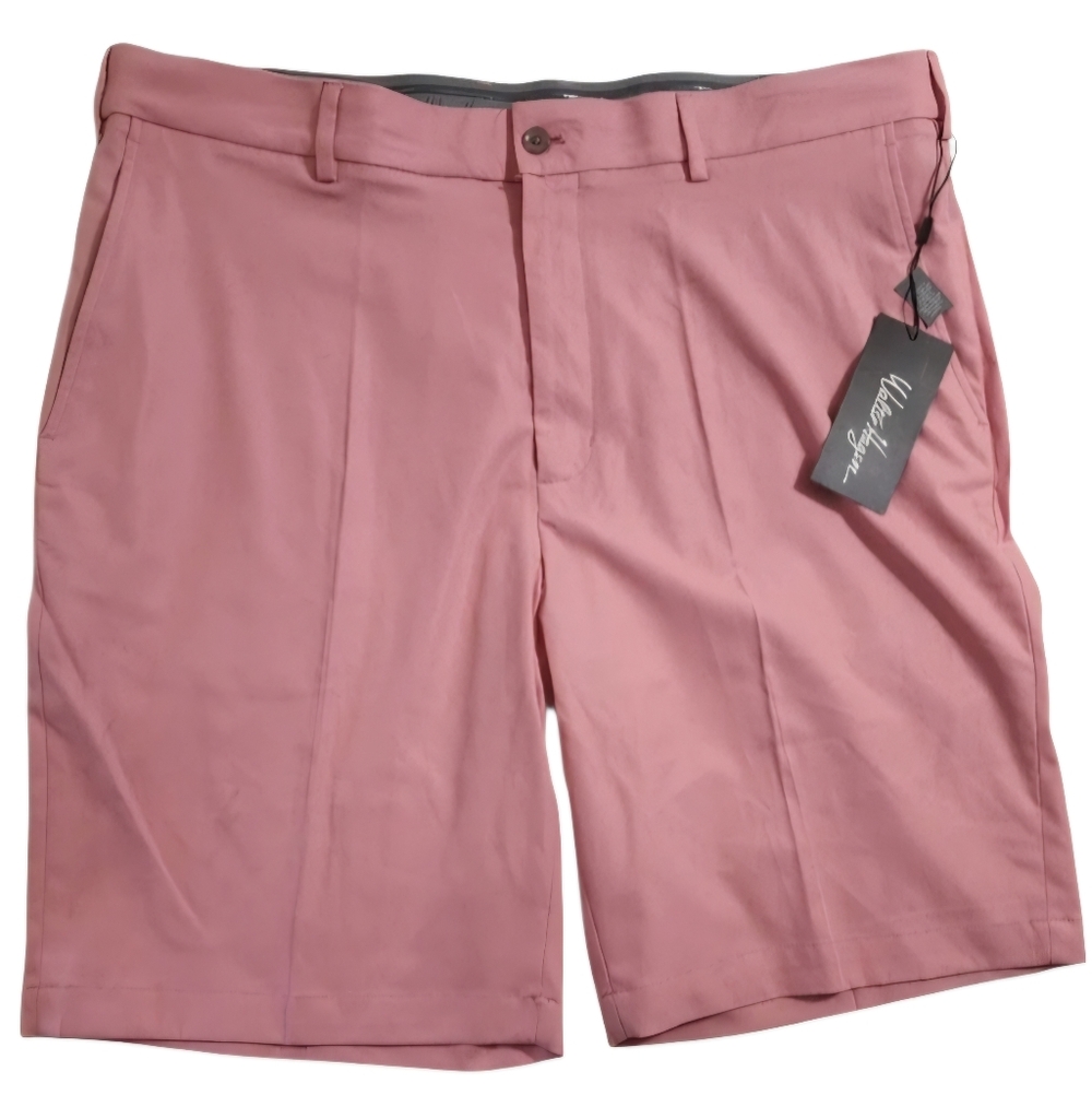 NWT Walter Hagen Men's Golf Shorts W 40 Inseam 10" Brilliant Pink. Flat Front.